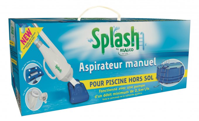 Splash REV0325 Aspirateur Manuel Piscine - Kit Complet Pour Nettoyage Bassin Et Spas
